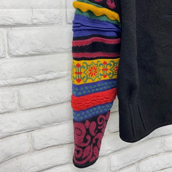 Geiger Black Wool Knit Cardigan Sweater Size 40 Austria ~ Coogi - Picture 4 of 9